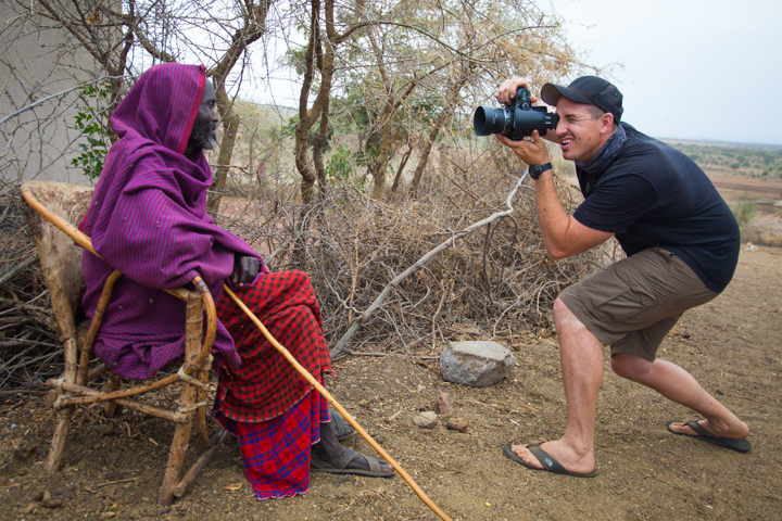 Colby Brown with the Phase One IQ260 in a Maasai Village in Tanzania Pushing the limits of a Phase One IQ260 in a Maasai Village in Tanzania