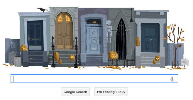 Google's Search Page on Halloween