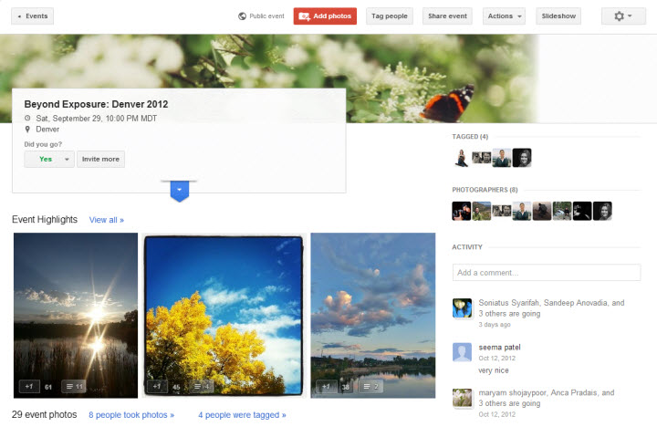 Google Plus Events