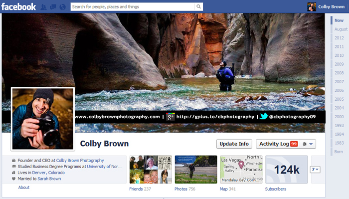 Colby Brown's Facebook Profile Colorado Photographer Colby Brown's Facebook Profile