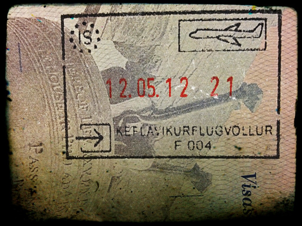 Visa Stamp for Iceland My passport stamp for entering Iceland