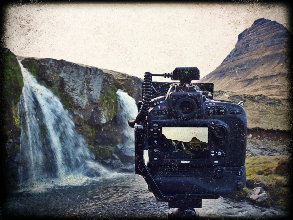 Kirkjufell Waterfall near sunset in west Iceland Kirkjufell Waterfall near sunset in west Iceland