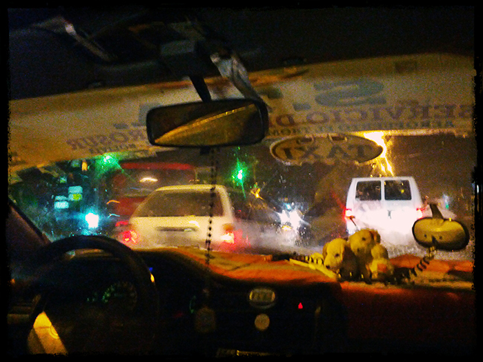 Leaving for Denver, Colorado from Santa Cruz, Bolivia In the Taxi on the way to the Santa Cruz Airport in Bolivia