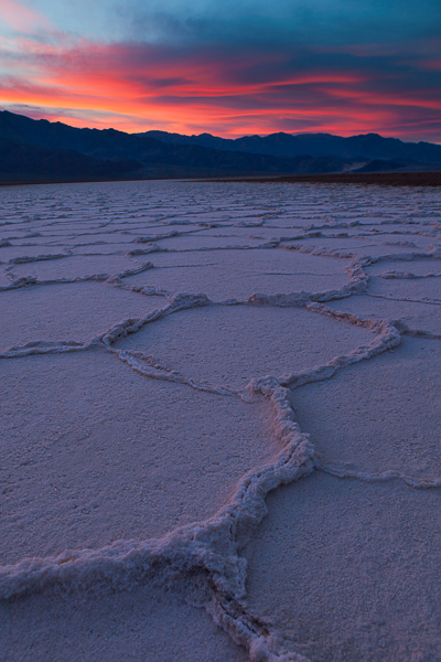 Sunset over Badwater Basin Sunset over Badwater Basin in Death Valley National Park