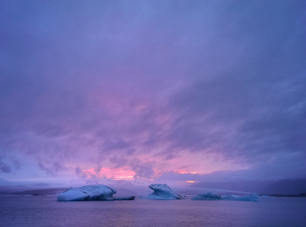 Sunset Over Jokulsarlon, Iceland with HTC One and Snapseed