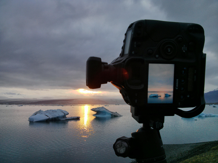 Canon's GP-E2 GPS Unit on my Canon 1Dx in Iceland