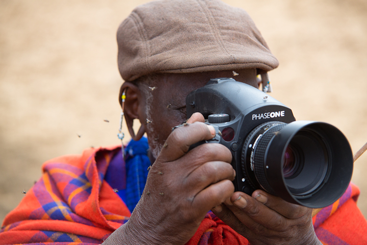 Maasai Chief in Tanzania uses the Phase One IQ260 When in doubt, let the Maasai Chief of the village you are staying in use your Phase One to make sure it is working correctly ;)