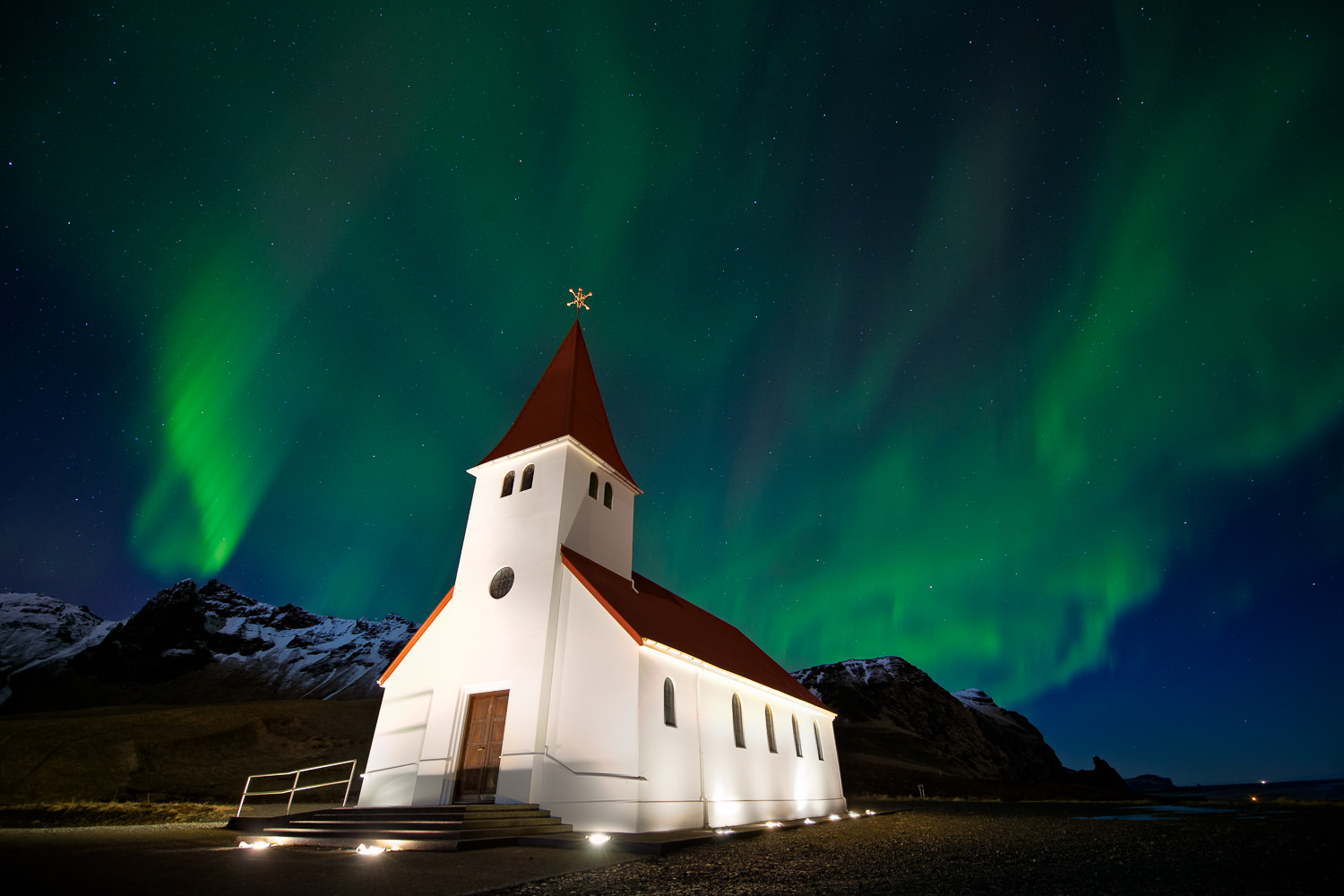 A gorgeous image of the northern lights over Iceland, because...why not? :)