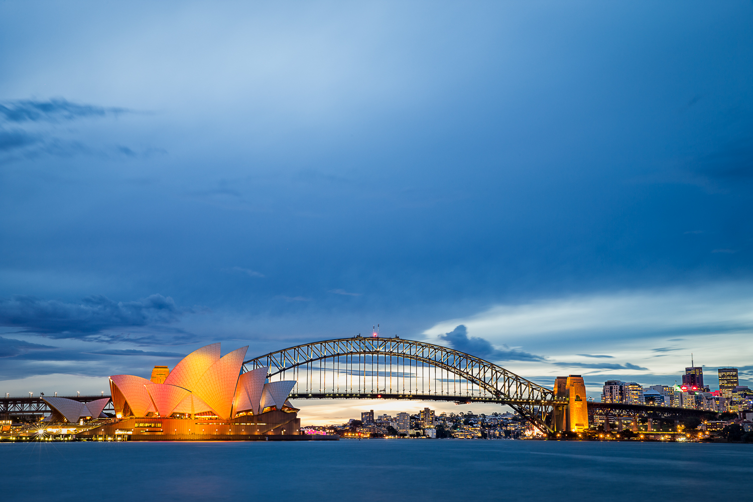 The Sydney Opera House Lit Up