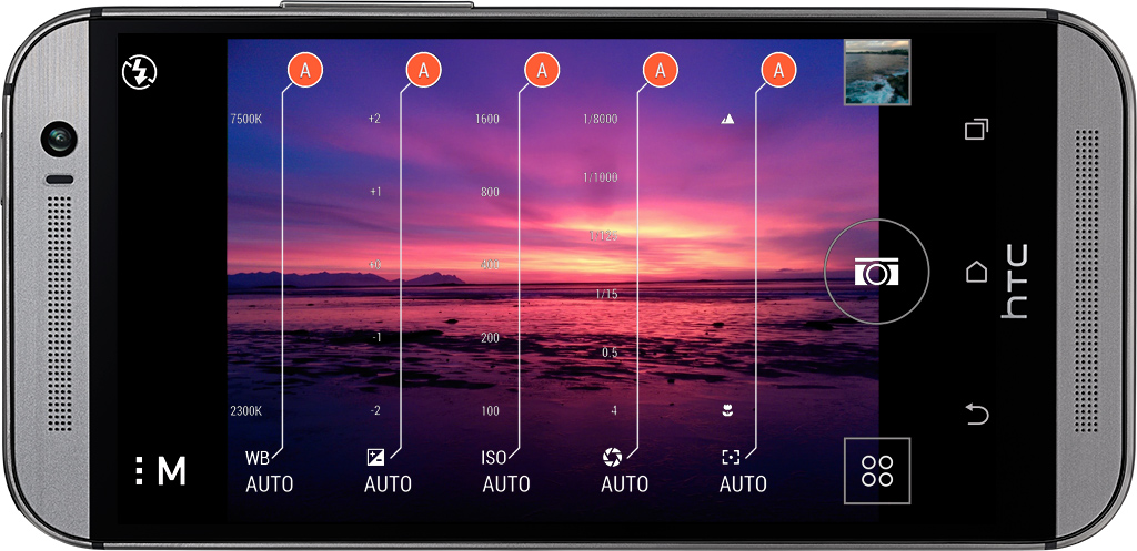HTC One M8 with near full manual control