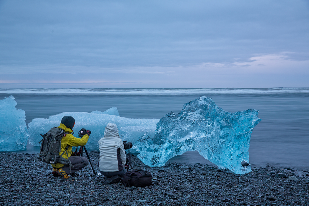 Jokulsarlon Student and Ken - Colby brown