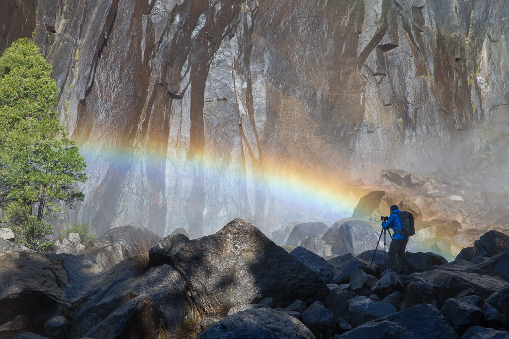 Light at the End of the Rainbow - Lower Yosemite Falls