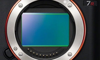 A close look at the sensor on the Sony a7r
