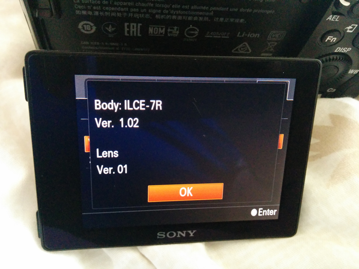 1.0.2 Sony a7/a7r Firmware Update