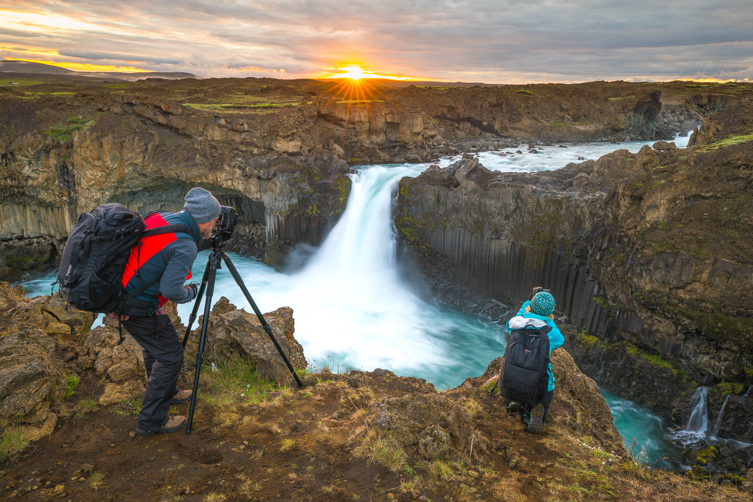 Aldeyjarfoss-Waterfall-Sunrise-Midnight-Sun-Iceland-Photo-Workshop