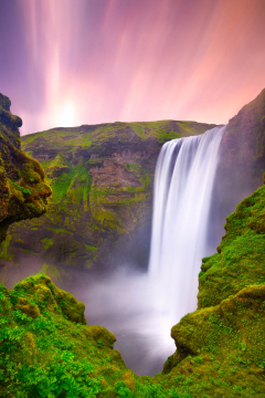 Sunset Over Skogafoss