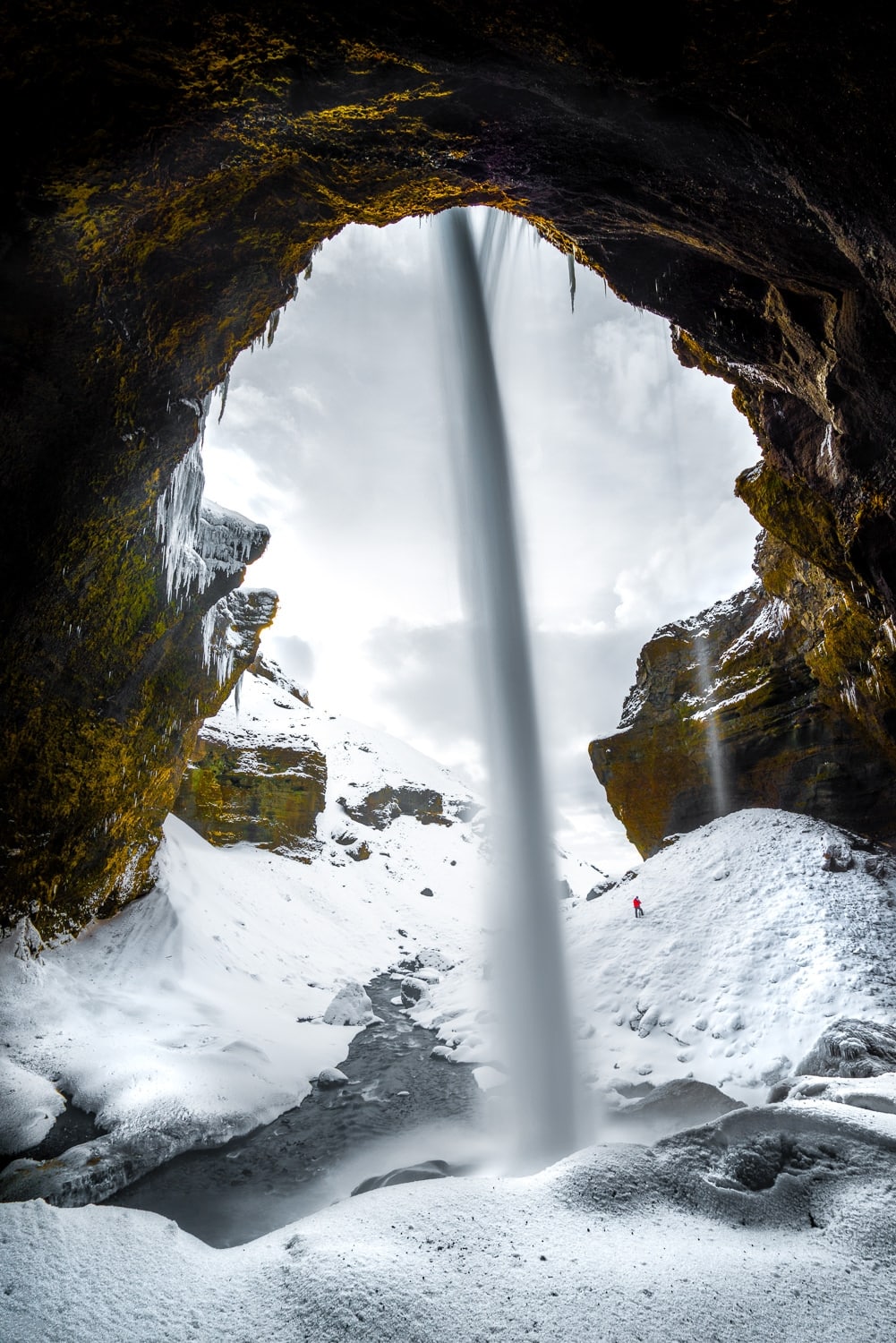 Behind the Wintery Falls
