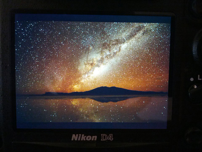 Milky Way over the town of Coipasa Bolivia