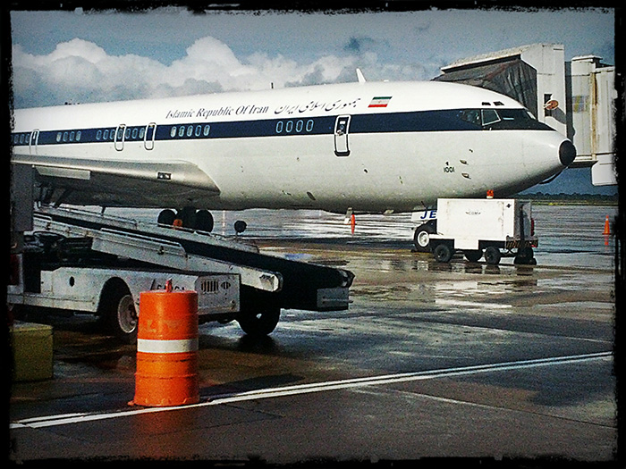 Iran Airlines plane in Bolivia