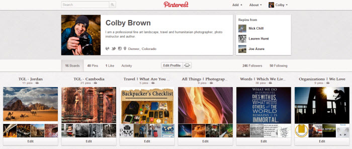 Colorado Photographer Colby Brown on Pinterest