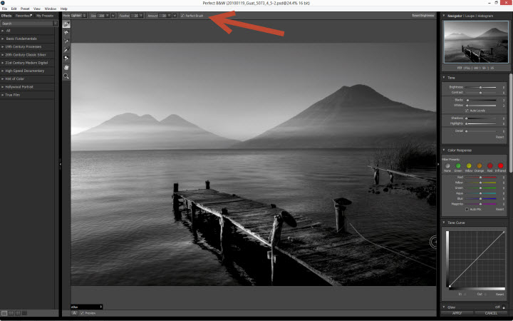 onOne Software's Perfect Brush Tool in Perfect BW