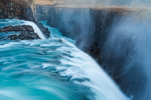 The Gullfoss Waterfall in South Western Iceland