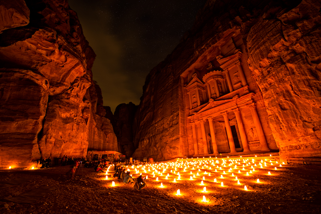 "Petra by Night" - Jordan