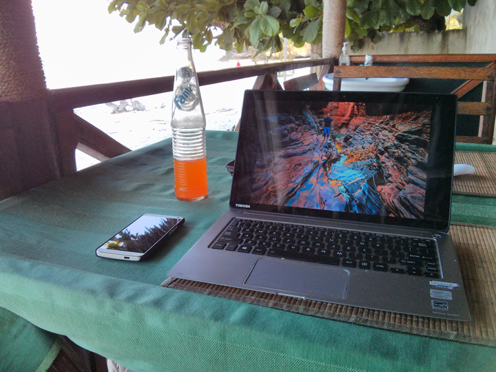 Toshiba Kirabook in Zanzibar Tanzania