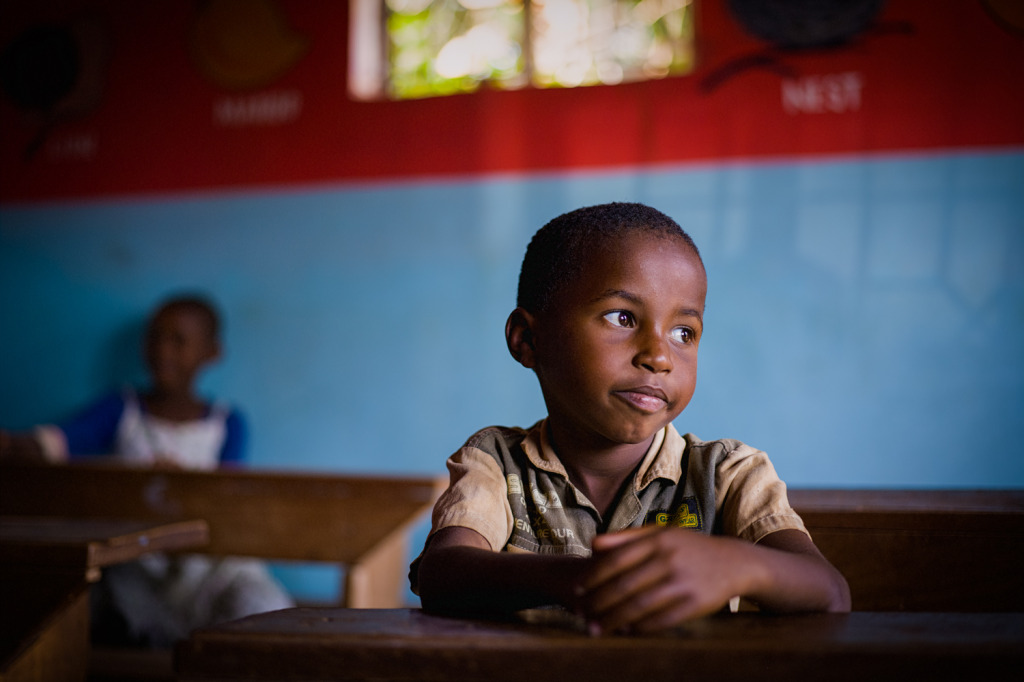 Photo taken with a Phase One IQ260 of a young boy in an orphanage in Tanzania