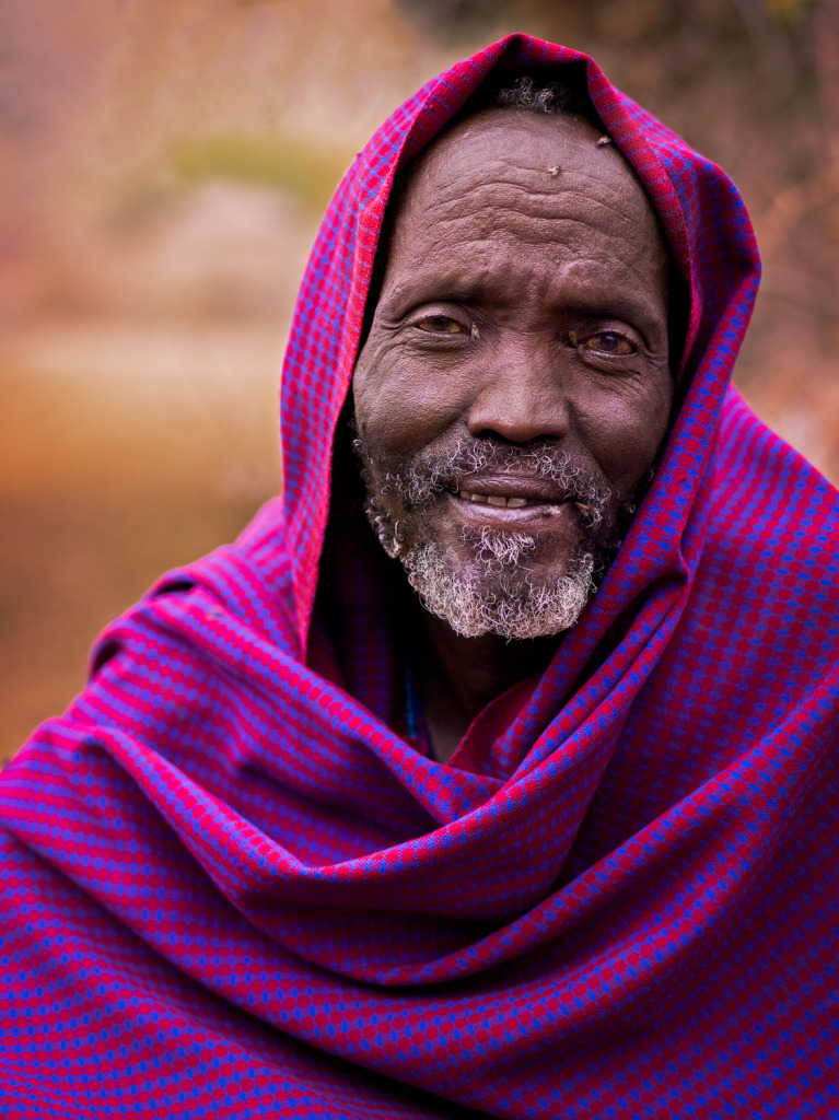 An image of a Maasai village elder taken in Tanzania with a Phase One IQ260