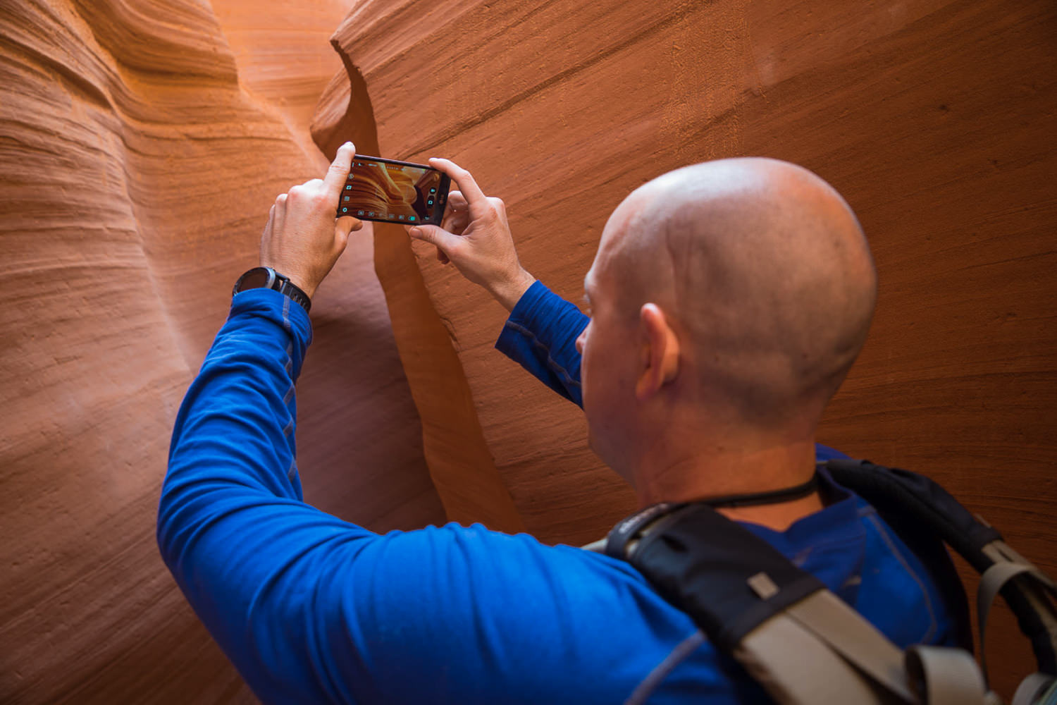 Me using the G4 in some Slot Canyons in Arizona - Photo Credit: Brian Matiash
