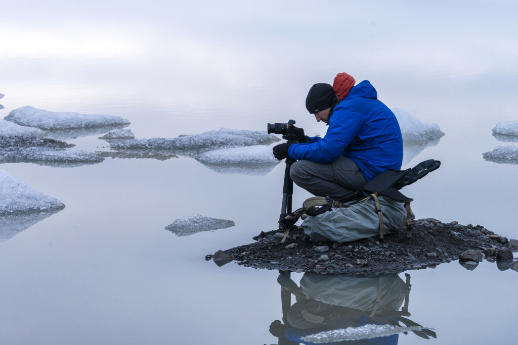 Photographing Icebergs in Iceland. Photo Credit - Peyton Hale