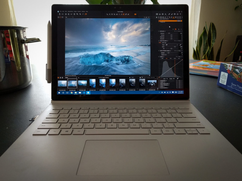 Using my Surface Book to edit an image in Capture One Pro 9