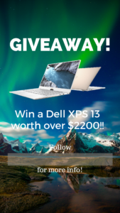 Instagram Giveaway Dell XPS 13 9370