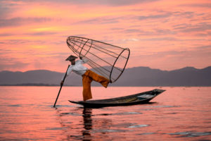 Inle Lake Fisherman Sunset Myanmar Photo Workshop Colby Brown