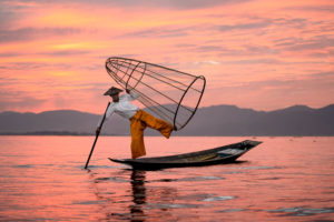 Inle Lake Fisherman Sunset Myanmar Photo Workshop