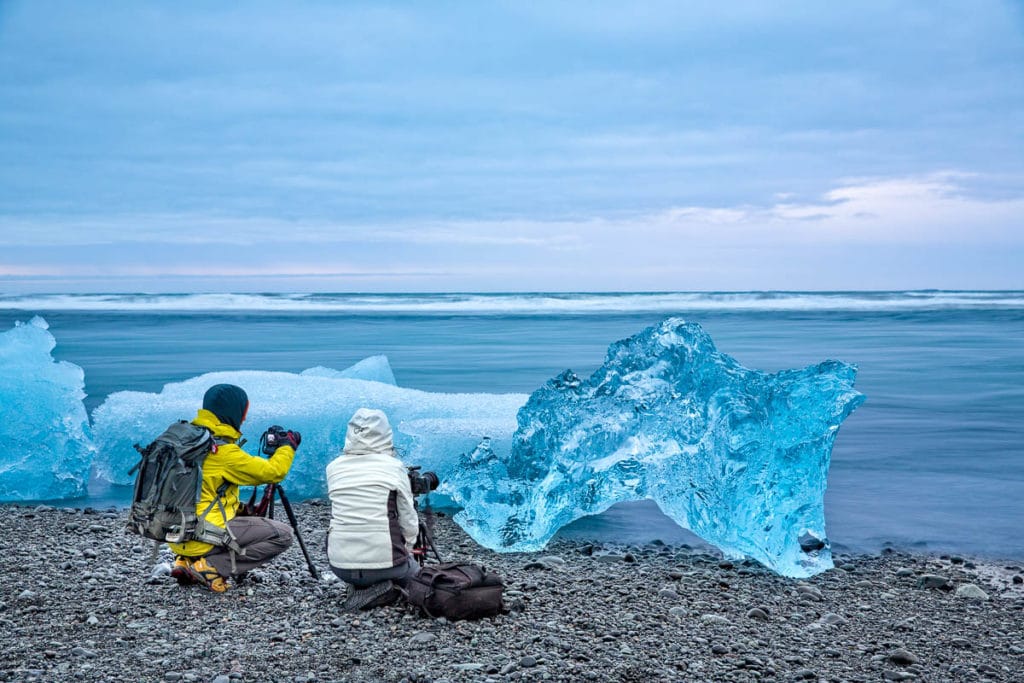 Photographers Jokulsarlon Iceland Winter Photography Workshop with Colby Brown