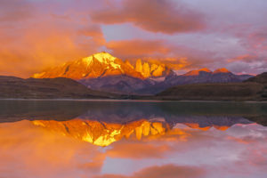 Patagonia Sunrise Reflections Laguna Amarga Torres del Paine