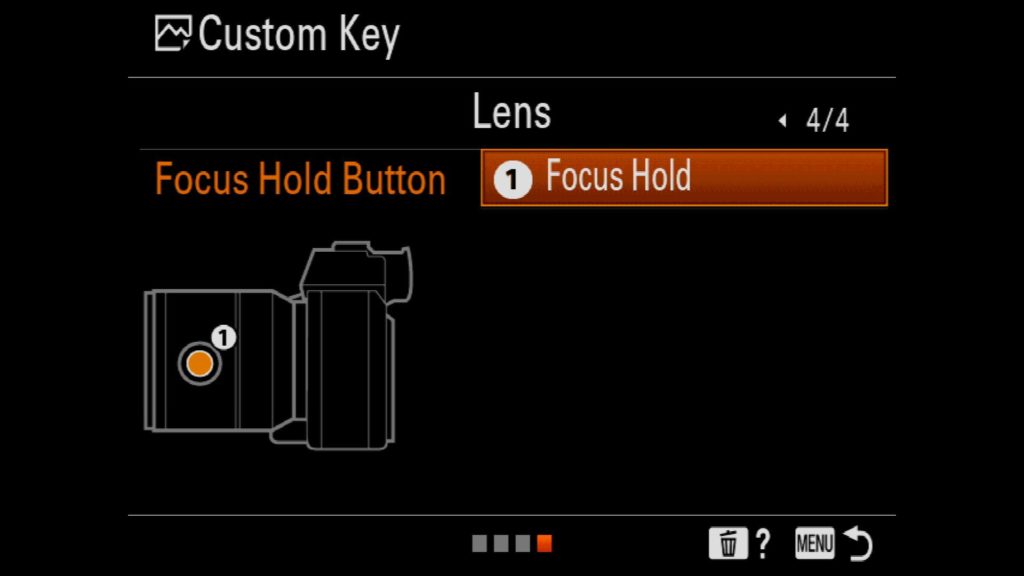 Customizing the Lens Hold Button on a Sony a7R IV