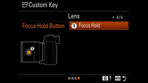 Customizing the Lens Hold Button on a Sony a7R IV