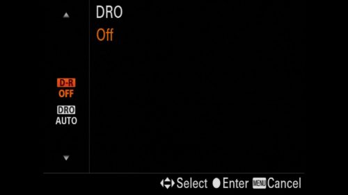 Turning Off DRO on Sony a7R IV
