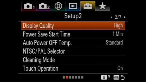 Changing the Display Quality on the Sony a7R IV