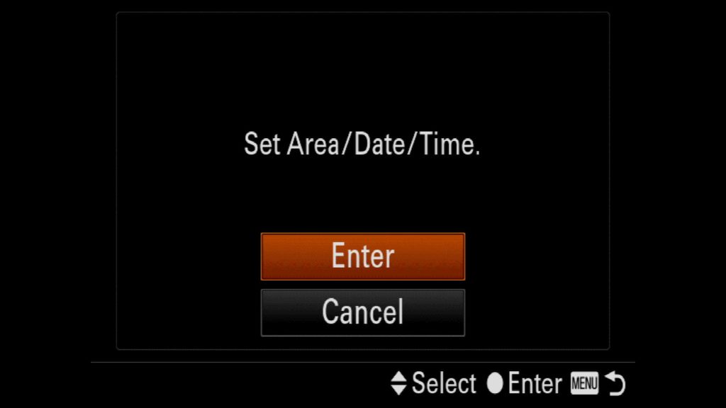 Setting the Time Zone Sony a7R IV