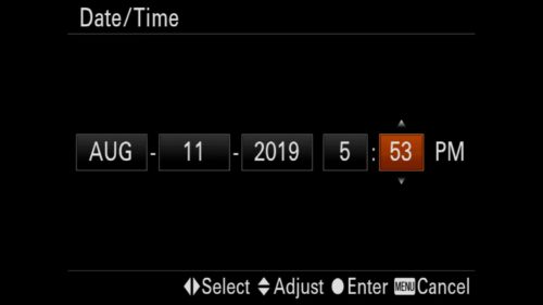 Setting the Correct Time Sony a7R IV