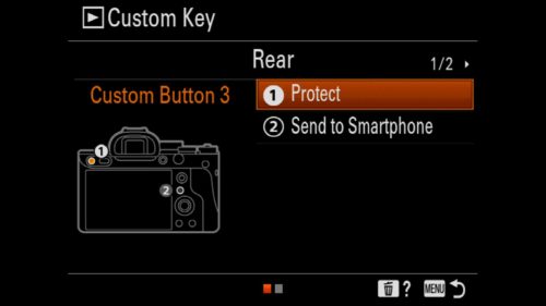 Customizing the Review Buttons Sony a7R IV