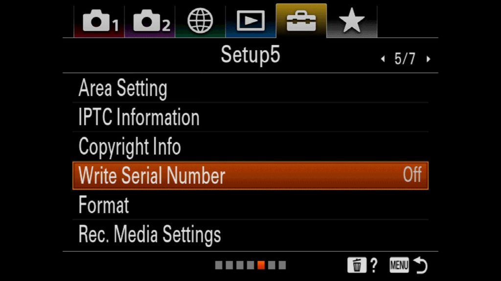 Writing Serial Number to Sony a7R IV