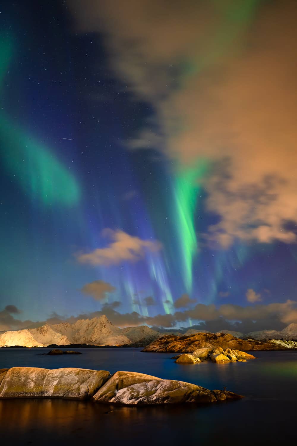 Aurora Over Ballstad Norway with Sony 20mm f/1.8 G Lens
