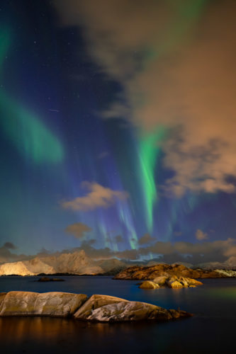 Aurora Over Ballstad Norway with Sony 20mm f/1.8 G Lens