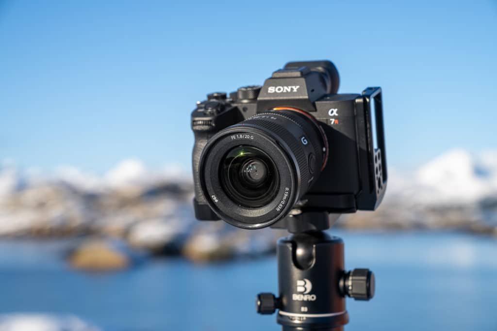 The Sony 20mm f/1.8 G lens on an a7R IV
