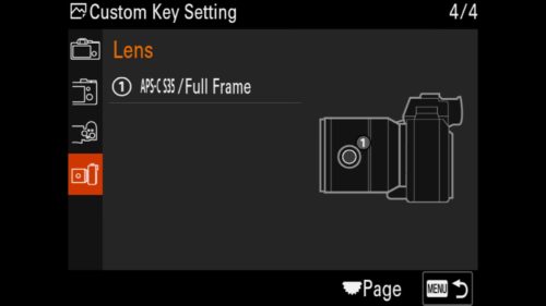 Customizing Sony a1 Lens Button